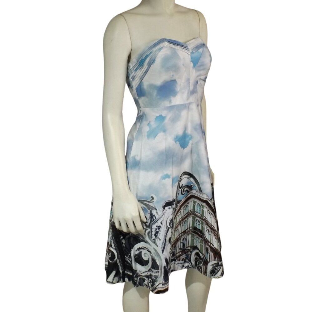 Moulinette Soeurs/Anthropologie Strapless Dress, 2, Skyward, Origami Bodice - Picture 4 of 15